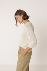 ORGANIC COTTON BOUCLÉ SWEATER