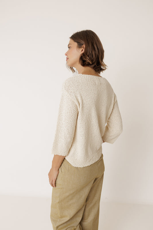 ORGANIC COTTON BOUCLÉ SWEATER 4