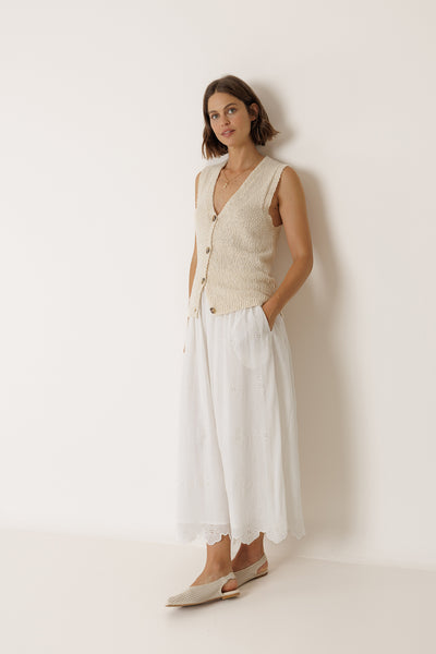 ORGANIC COTTON BOUCLÉ VEST | INDI&COLD