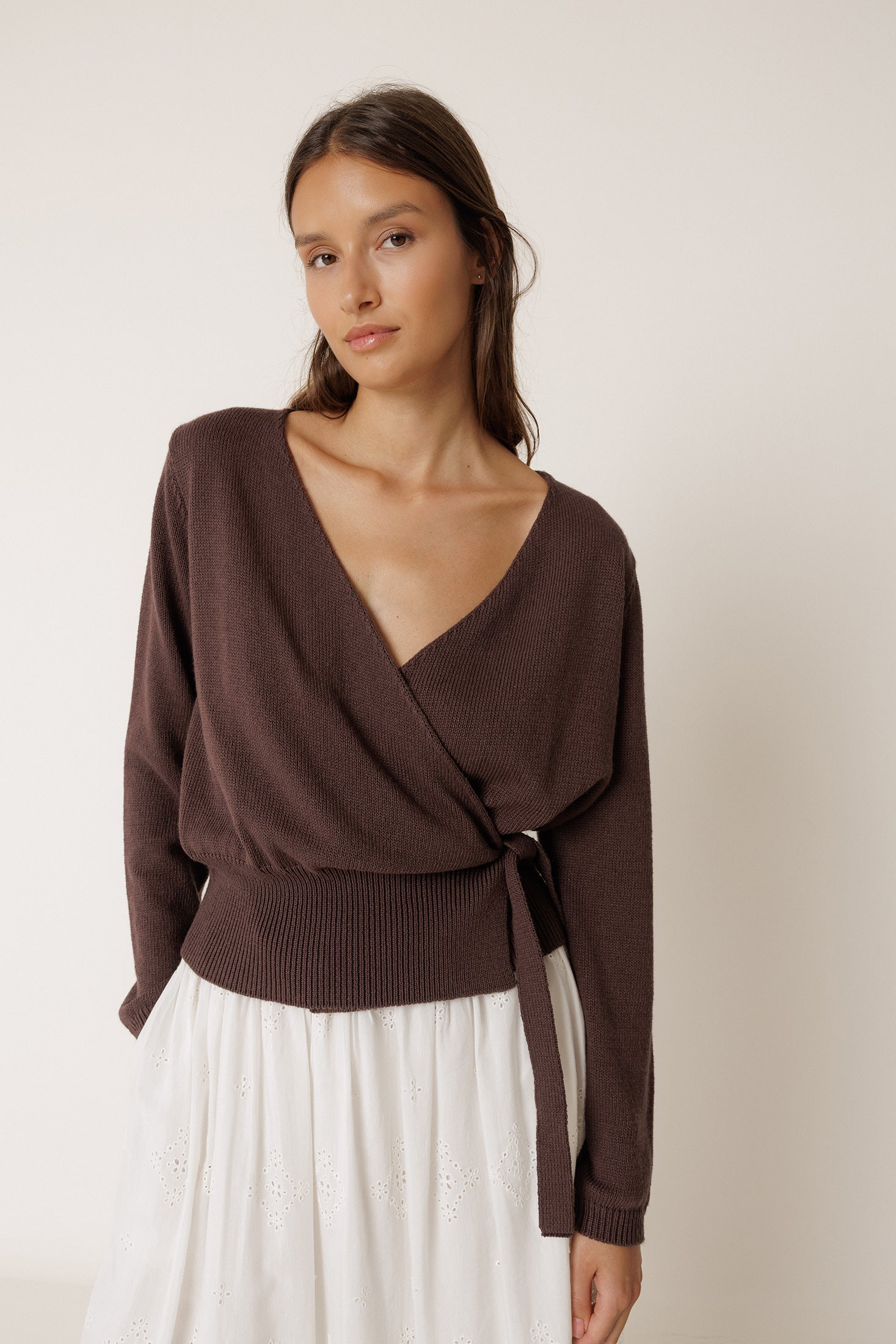 ま5351 LIMITED CUSTAMISED KARDIGAN KNIT WRAP-OVER CARDIGAN | INDI&COLD