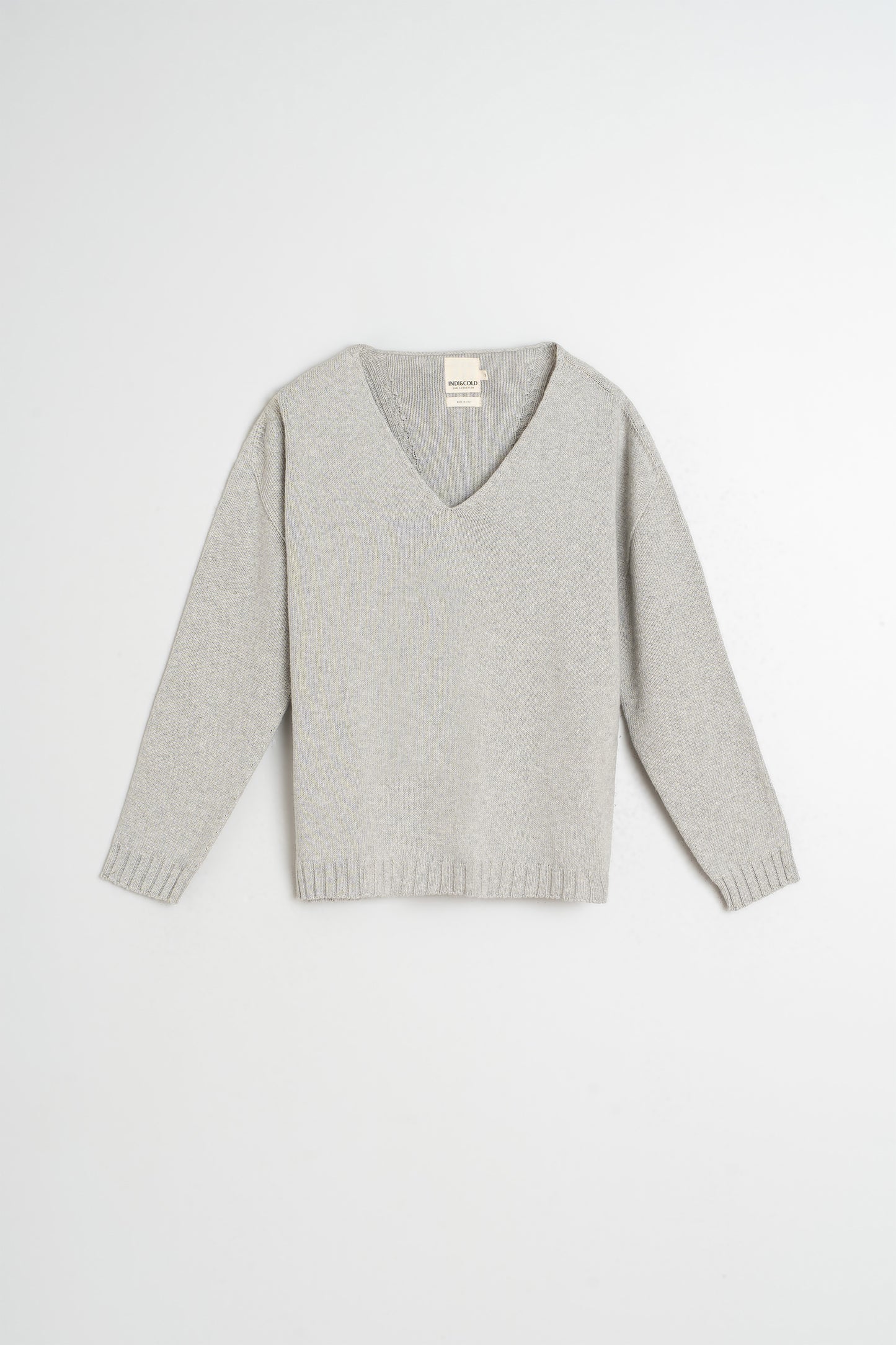PLUNGE-NECK SWEATER