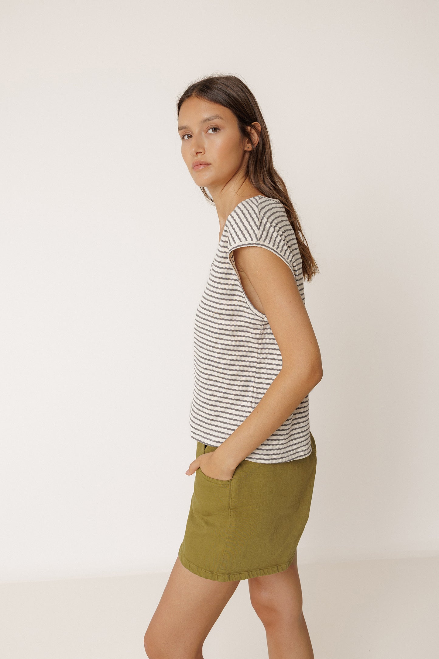 BOXY STRIPED TEE