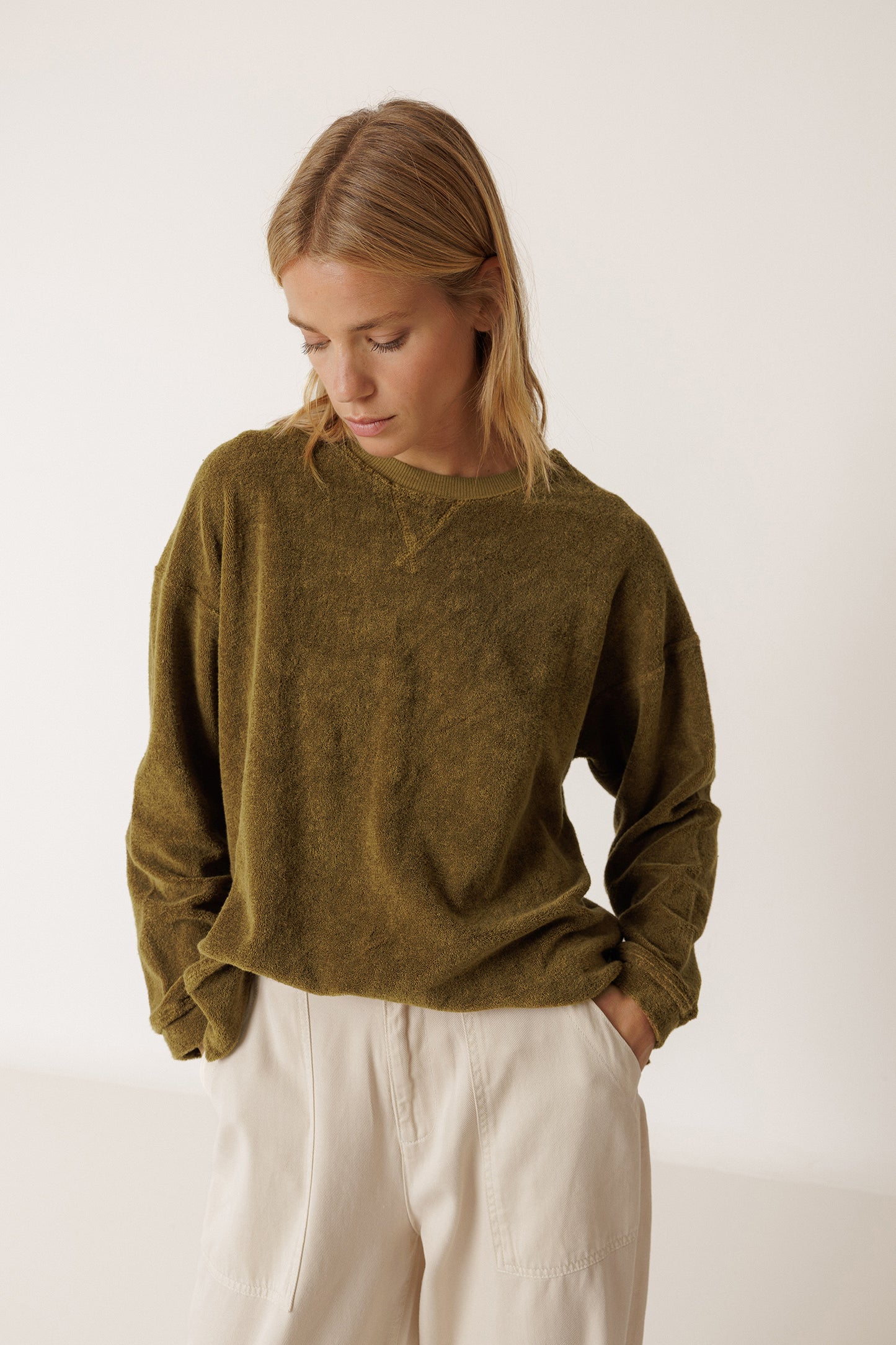 LARA TERRYCLOTH SWEATSHIRT