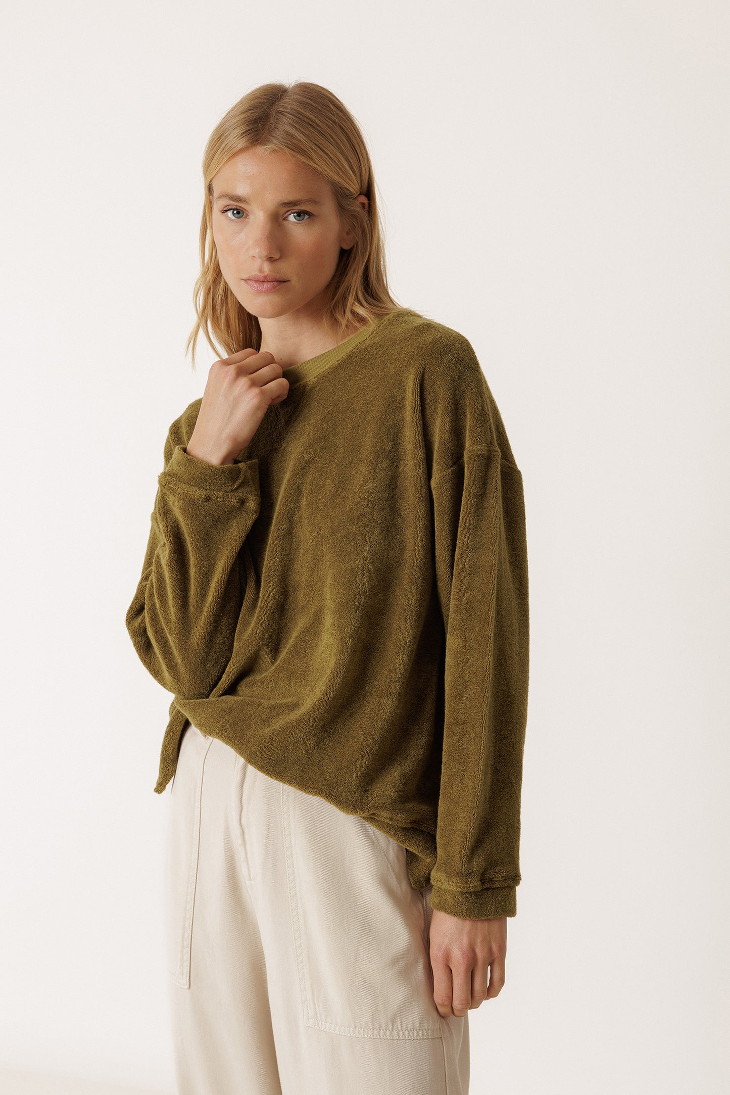 LARA TERRYCLOTH SWEATSHIRT