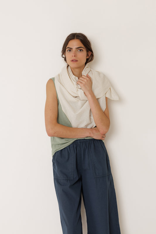 COTTON-TEXTURED SCARF 2