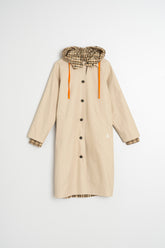 REVERSIBLE CHECKERED RAINCOAT