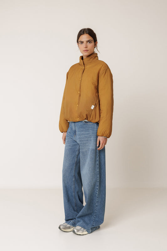 QUILTED SNAP-BUTTON COAT 1