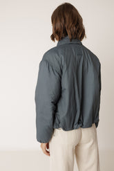 QUILTED SNAP-BUTTON COAT