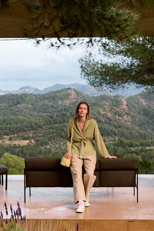 RUCHED LEATHER BAG 2