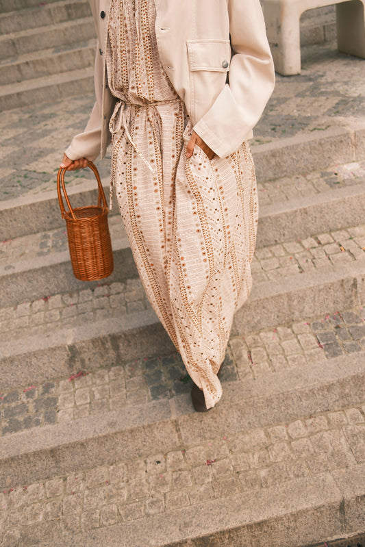 STAMP-PRINT HALTER DRESS 2