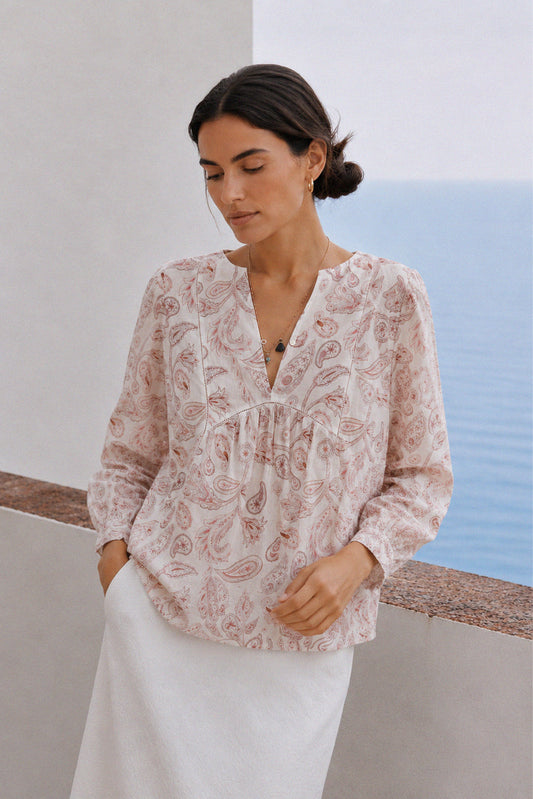HEMSTITCH-DETAILS BLOUSE 1