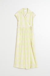 CROSSOVER GINGHAM DRESS