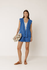 SCALLOPED EMBROIDERY SHORT