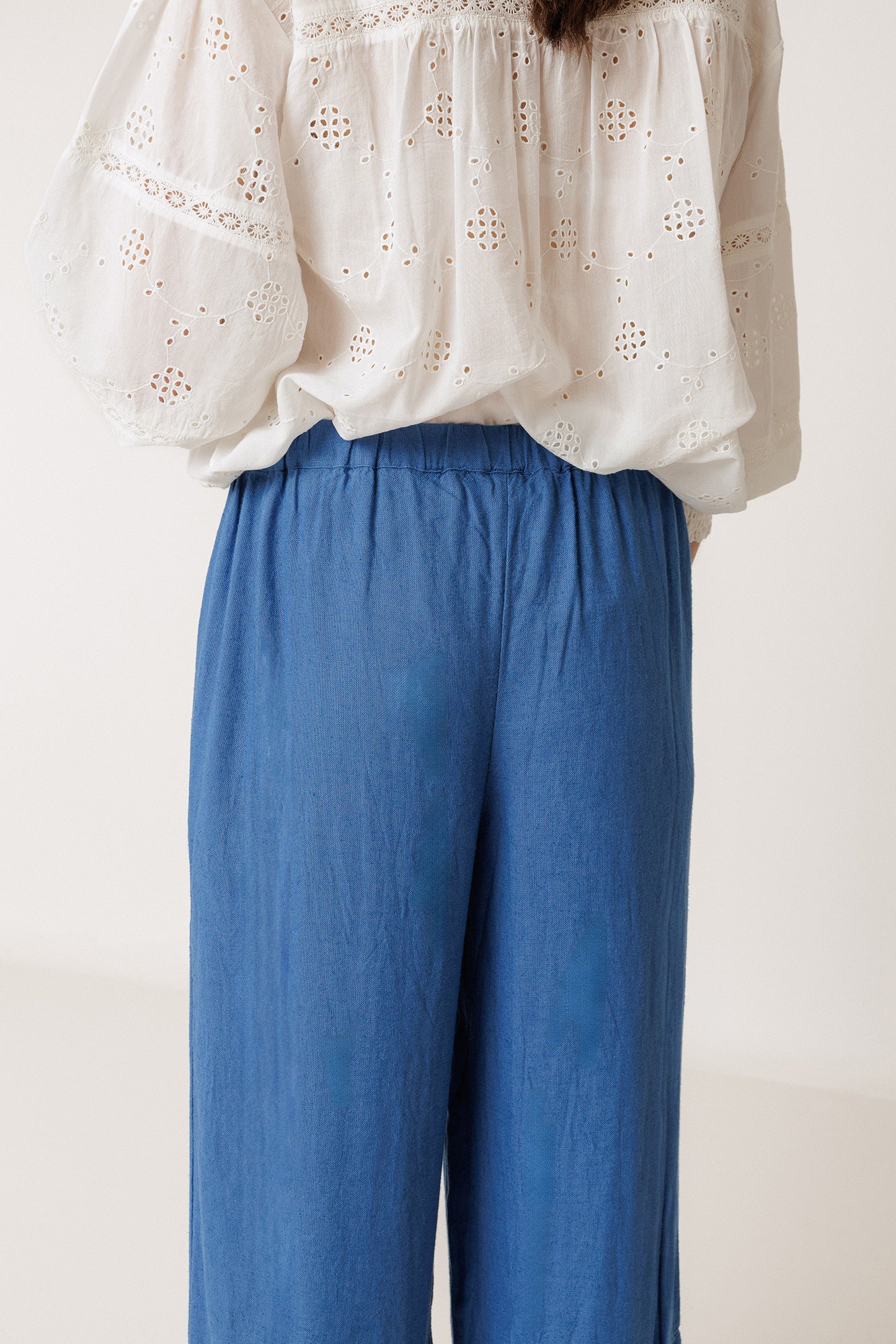 EMBROIDERED-HEM PANT