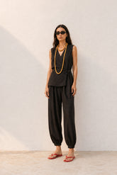 SATIN BALLOON PANTS
