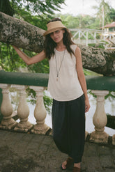 PANTALON AMPLE SATINÉ