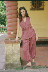 PANTALÓN BOMBACHO SATINADO