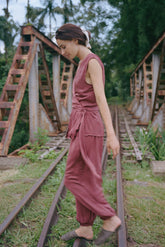 PANTALON AMPLE SATINÉ