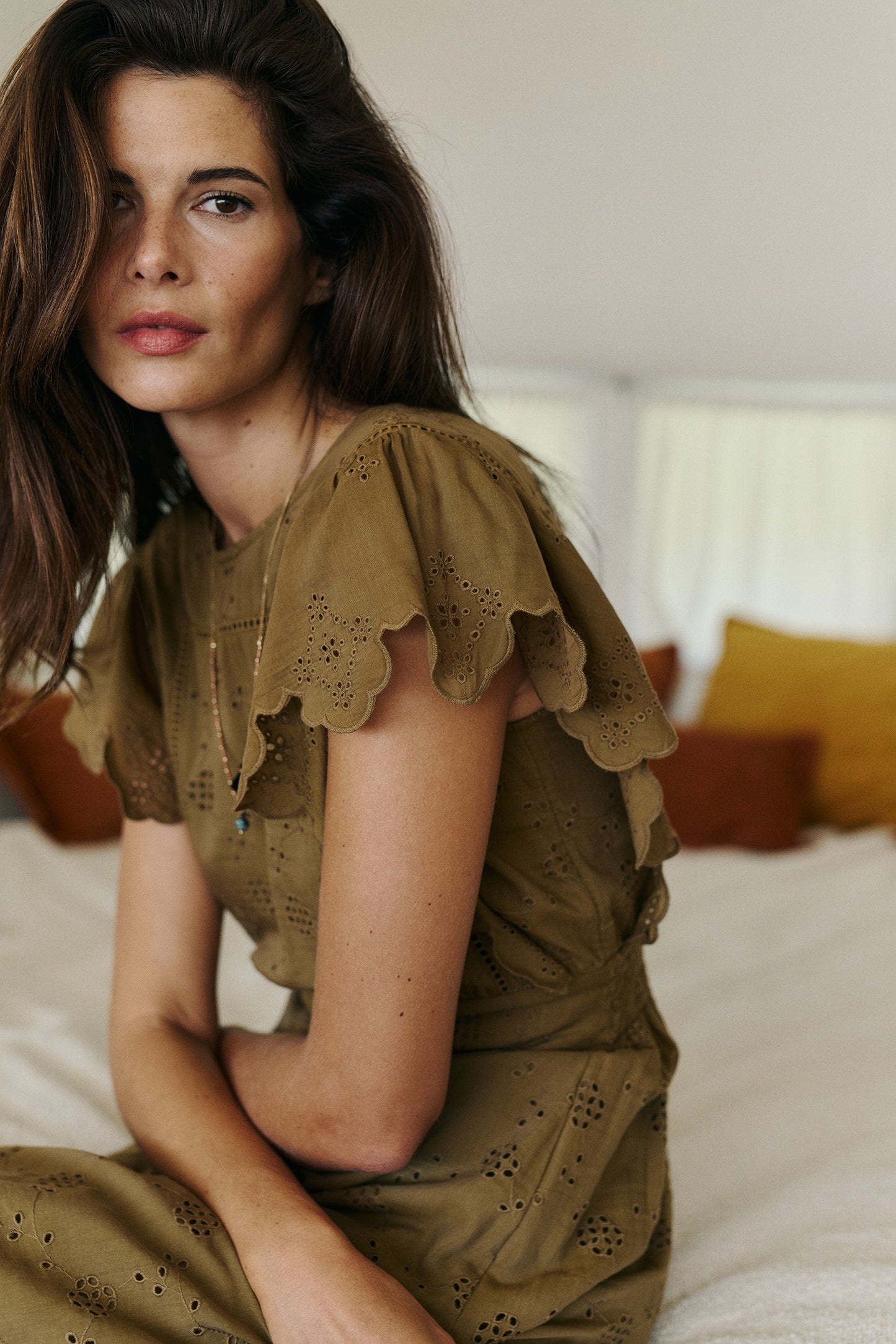 SCHIFFLI EMBROIDERY MAXI DRESS