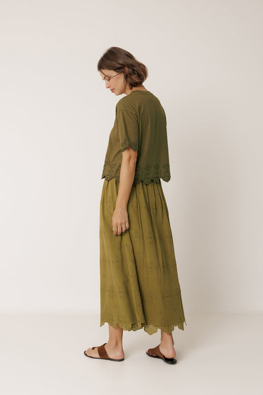 EMBROIDERED MIDI SKIRT 3