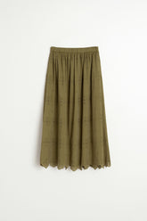 EMBROIDERED MIDI SKIRT