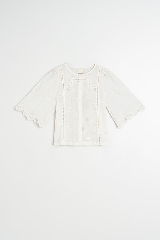 BOXY SHIRT WITH SCHIFFLI EMBROIDERY 5