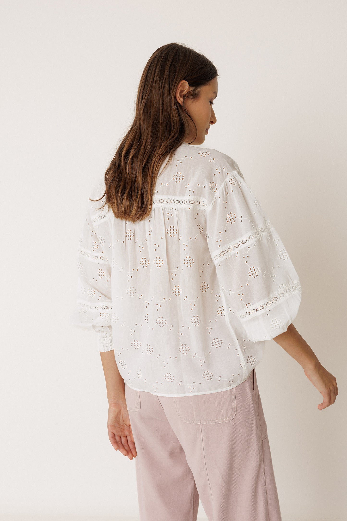 SHIRT WITH SCHIFFLI EMBROIDERY