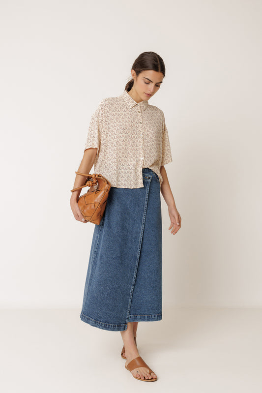 OVERSIZE BLOCK-PRINT SHIRT 1