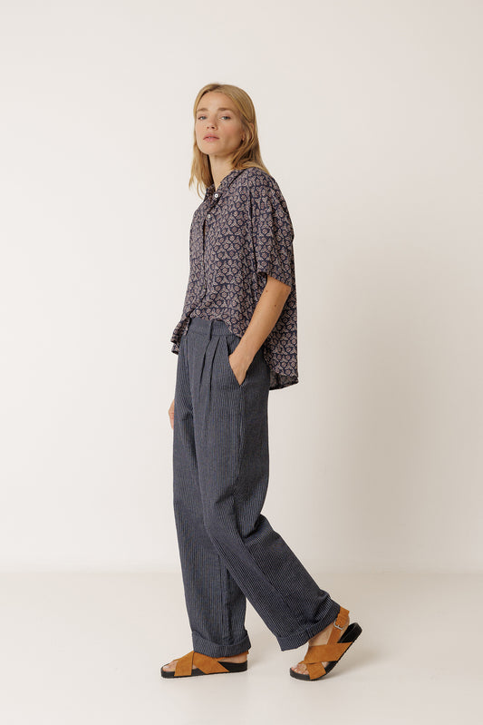 OVERSIZE BLOCK-PRINT SHIRT 4