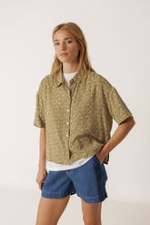 OVERSIZE BLOCK-PRINT SHIRT
