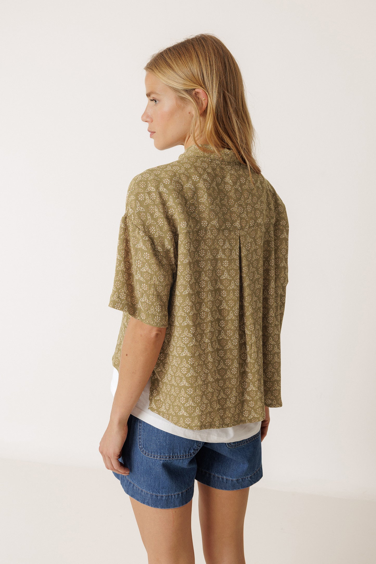 OVERSIZE BLOCK-PRINT SHIRT