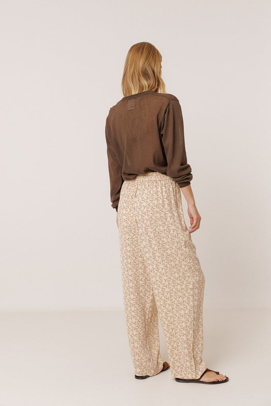 FLOWY BLOCK-PRINT PANT 4