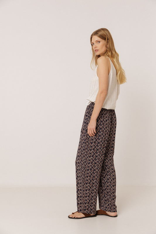 FLOWY BLOCK-PRINT PANT 3