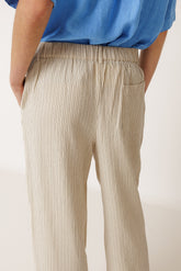 PLEATED PINSTRIPE TROUSER