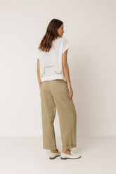 PLEATED PINSTRIPE TROUSER