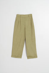 PLEATED PINSTRIPE TROUSER