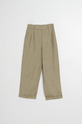 PLEATED PINSTRIPE TROUSER