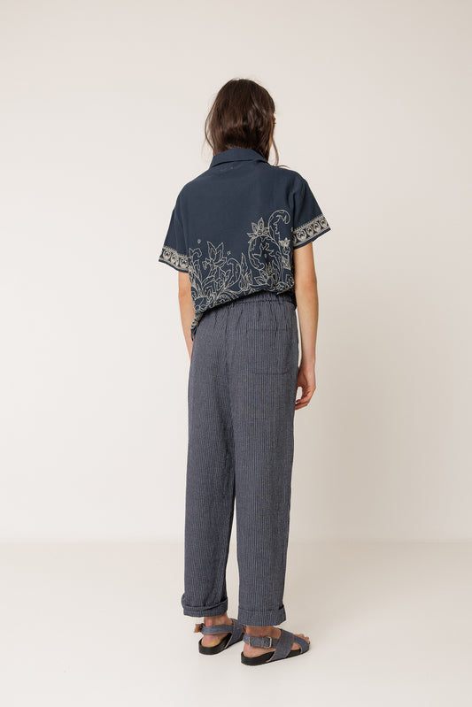 PLEATED PINSTRIPE TROUSER 4