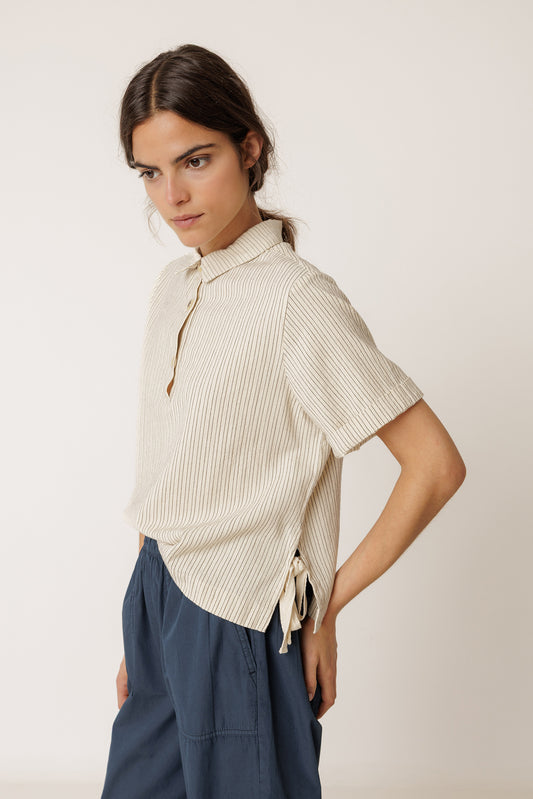 STRIPED SHIRT WITH TIE 2