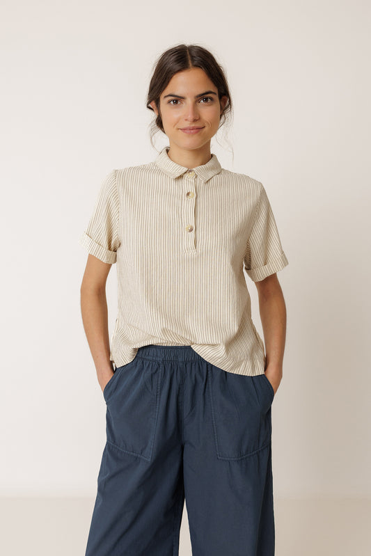 STRIPED SHIRT WITH TIE 3