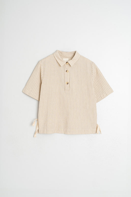 STRIPED SHIRT WITH TIE 5