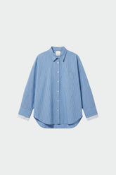 OVERSIZED STRIPED POPLIN SHIRT