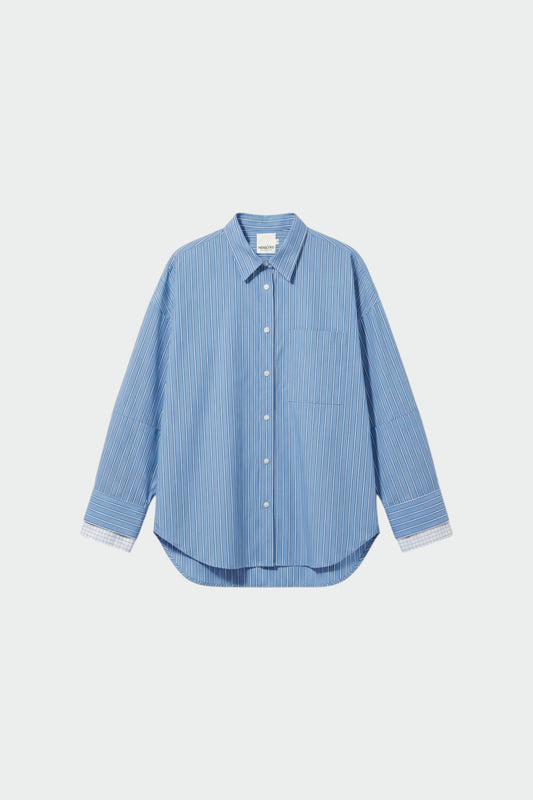 OVERSIZED STRIPED POPLIN SHIRT 5