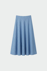 STRIPED POPLIN CAPE SKIRT