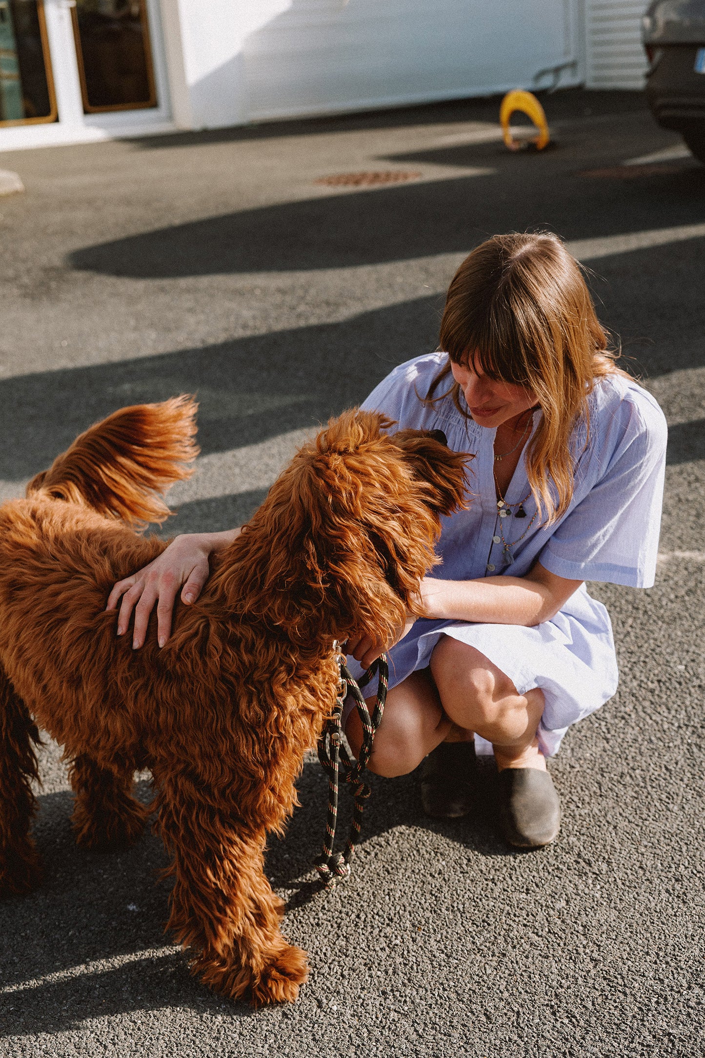 SHORT PINSTRIPED DRESS