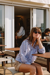 PUFF SLEEVE EMBROIDERED SHIRT