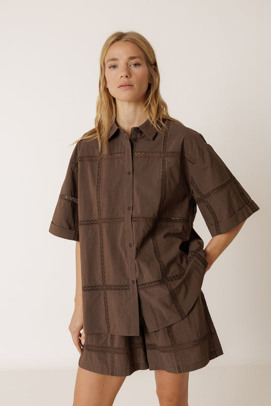 LACE POPLIN SHIRT 1