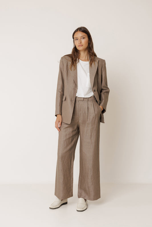 PLEATED LINEN PANT 4