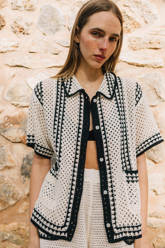 [CL] BICOLOR CROCHET SHIRT 2