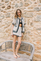 BICOLOR CROCHET SHIRT